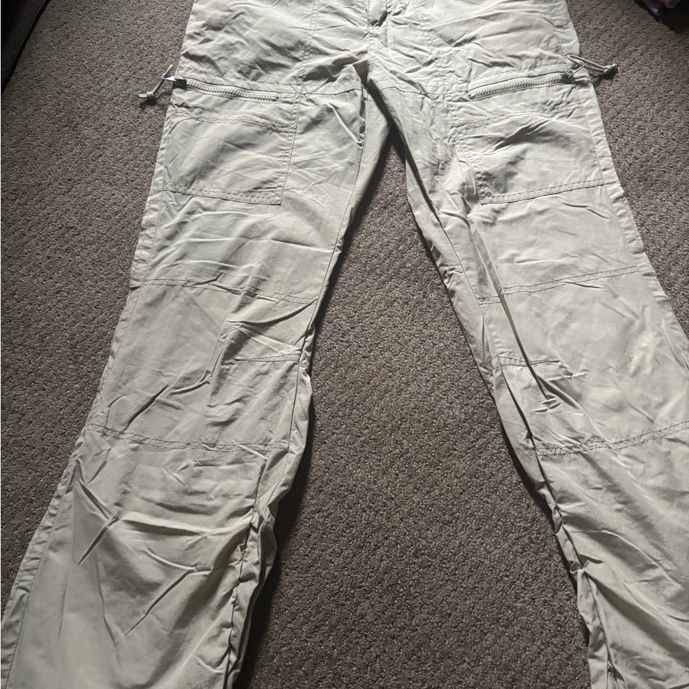 Women's Cream Cargo Trousers